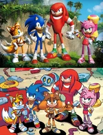 Team Sonic's poses.