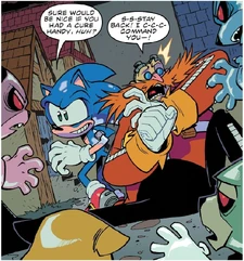 Зомботы напали на Соника и Эггмана, из комикса «Sonic the Hedgehog» #23.