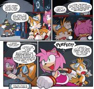 Amy and Tails sneaking into the shuttle