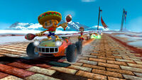 Amigo using his All-Star Move in Sonic & Sega All-Stars Racing.