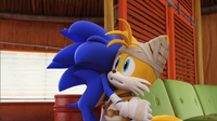 SB S1E01 Sonic hug Tails