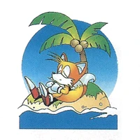 Tails sleeping on small island.