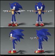 A model concept of Sonic the Hedgehog, testing out a fur texture that would not be utilized. By Cemre Ozkurt.