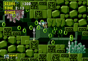  being damaged by a giant spear, from the 16-bit version of .