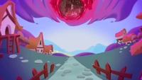 The background used during the Fearless: Year of Shadow event in Angry Birds 2.