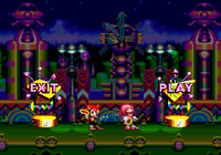 The exterior area (Night), from Knuckles' Chaotix.