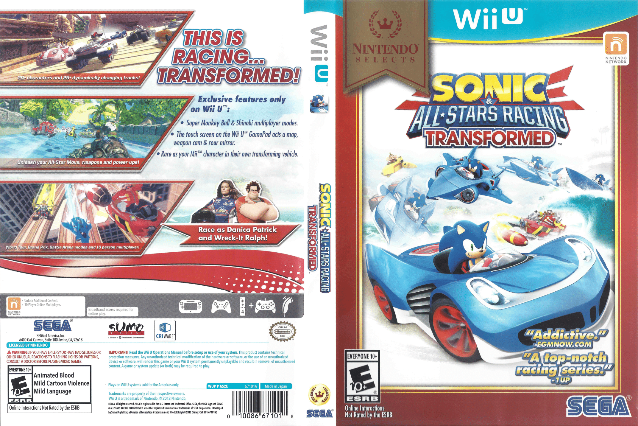 Sonic & All-Stars Racing Transformed (Nintendo Selects) - Nintendo