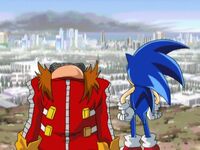 Sonic and Eggman enjoying the view