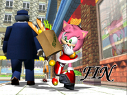 The ending screen for Amy's story.