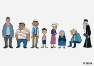 Gregorios con el resto de los residentes de Apotos