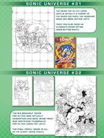 Cover sketches from Sonic Universe Volume 8: Scourge: Lockdown.