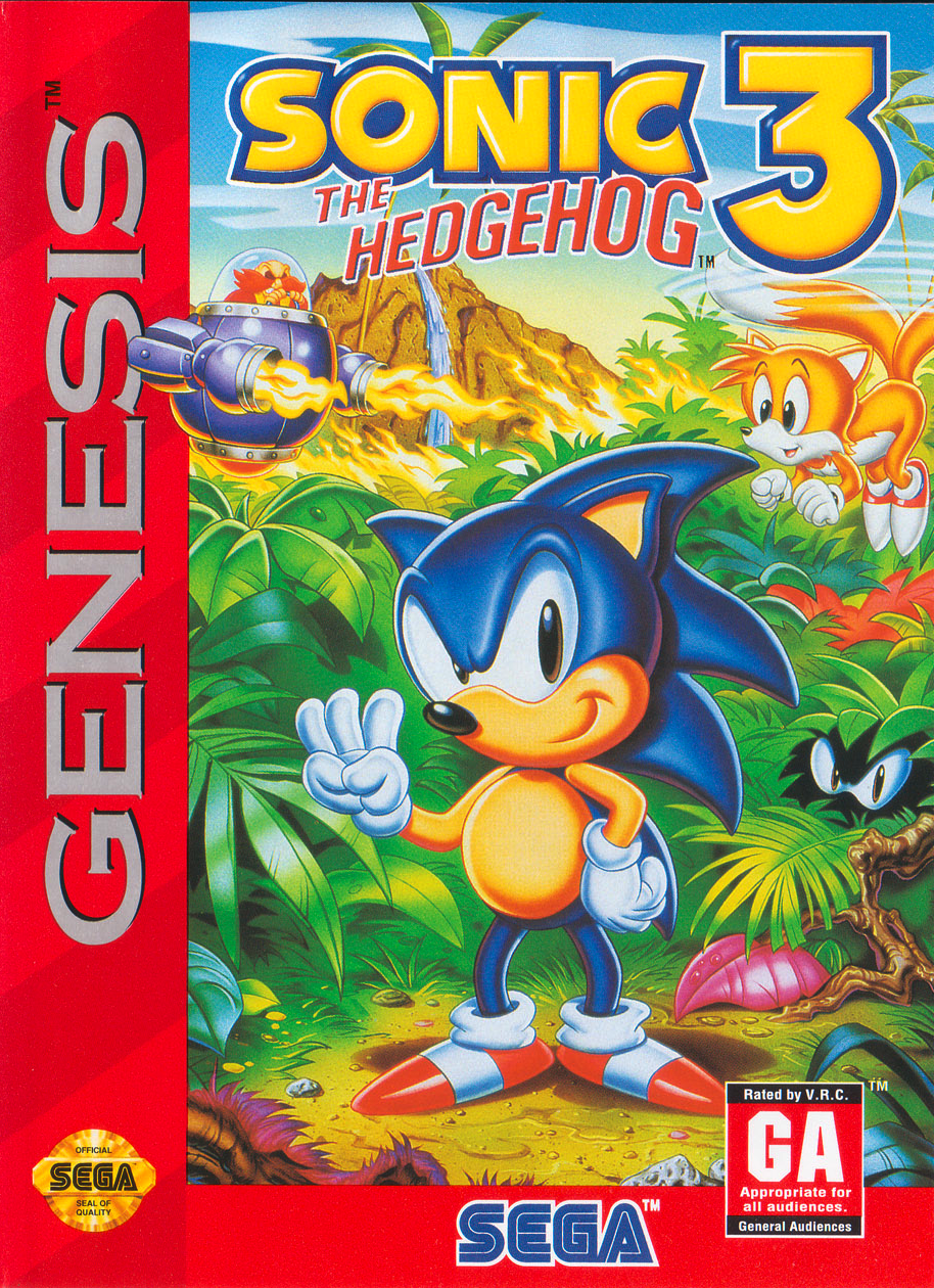 Sega Mega Drive Sonic the Hedgehog 3 w/spine MD Game From Japan