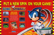 Publicidad estadounidense de Sonic Spinball.