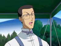 As the E-66 flies overhead past the campsite, Mr. Tanaka gives a shocked facial expression. This is cut in the dub.