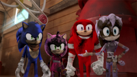 SB S1E43 Amy Sonic Knuckles Perci accident