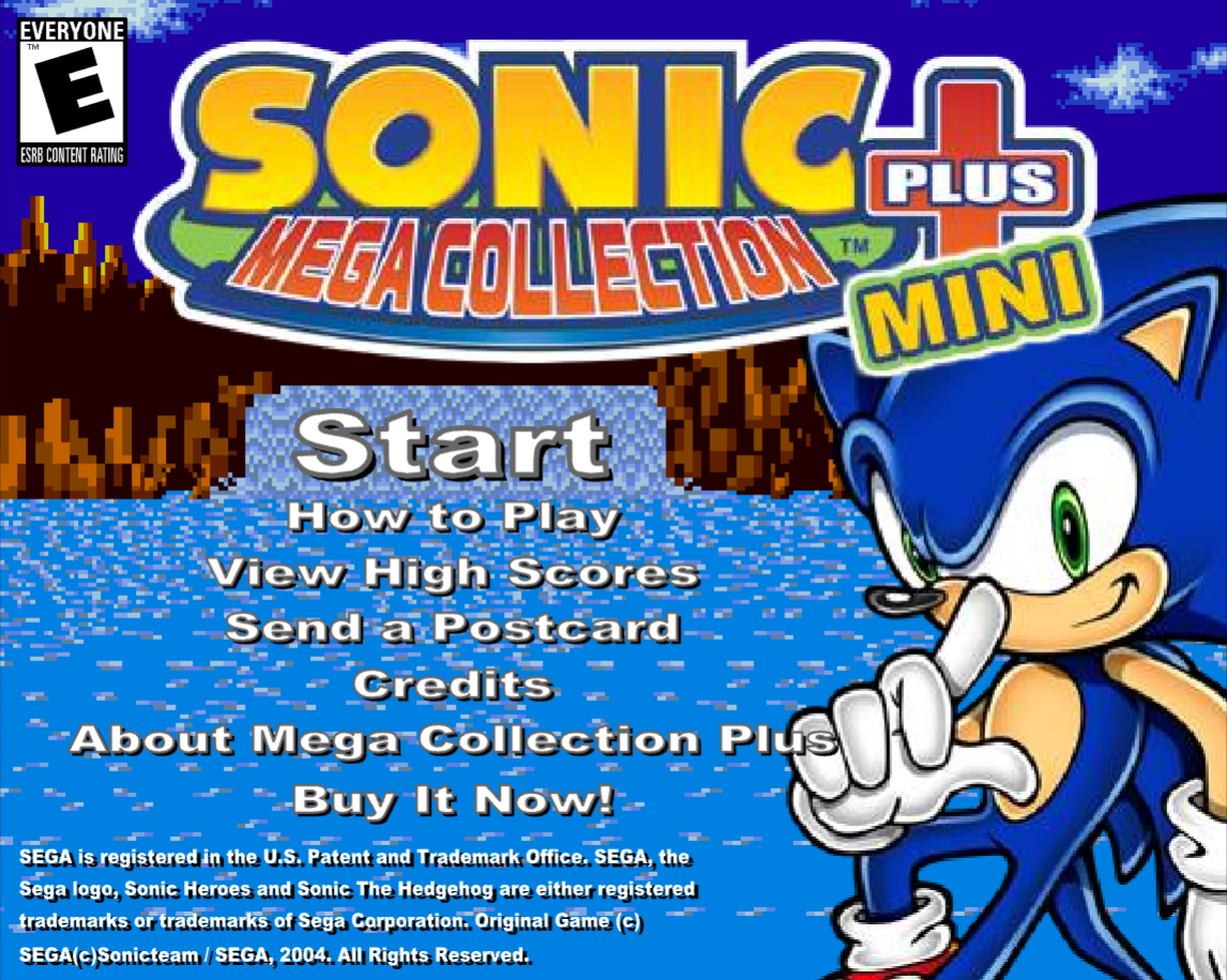 Игра мега соник. Sonic Mega collection. Соник мега коллекшн плюс. Mega-Play Sonic. Sonic Mega collection Plus menu.