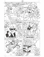 Page nine. Layout by Ken Penders and Mike Kanterovich.