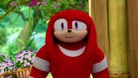 SB S1E41 Knuckles “playing” dumb