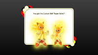 Obtaining the Super Sonic Skill.