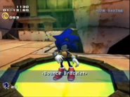 Sonic encontró la Bounce Bracelet en Pyramid Cave.
