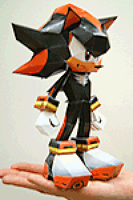 A Papercraft model of Shadow, available for purchase from Sonic Cafe