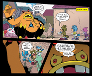A child gets infected by Zombots on orders from Zomom, from Sonic the Hedgehog #25.