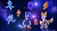 Sonic Tails Yacker Cyan Yellow Orange Red and Violet Wisps DS Opening