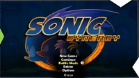 Title screen with the original name Sonic Synergy