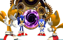 Classic Sonic i Tails i Modern Sonic i Tails