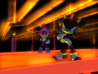 Shadow and Espio after completing the Hero mission.