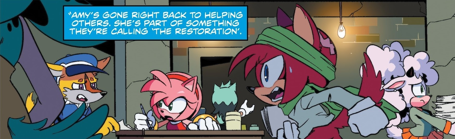 Knuckles Goes Chaotix Against the Babylon Rogues in IDW Sonic #66