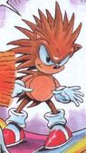 Sonic's original appearance, from Sonic the Comic #70. Art by Richard Elson.