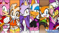 Amy, Cream, Blaze, Rouge, Marine, and Wave (International Women's Day 2023)