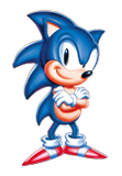 Artwork of Sonic as seen on the cover of international releases.