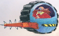 Unused boss concept art from Sonic the Hedgehog CD concept diary video.