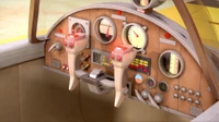 The plane's instrument board.