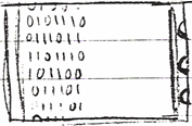 Tails: Looks like Gibberish to me. / Bunnie: I don't think so, Tails. It's a repeating set of numbers that actually seems to respond to Sally's scan