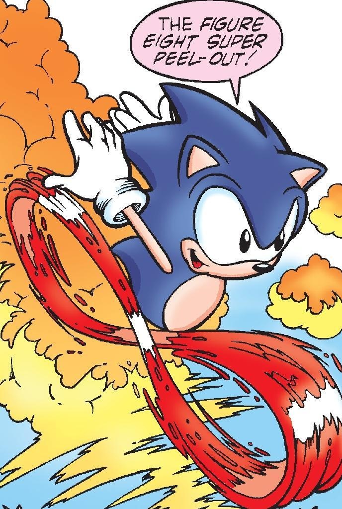 sonic the hedgehog running super fast