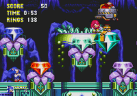 Master Emerald being stolen from the altar in the Hidden Palace Zone in Sonic & Knuckles.