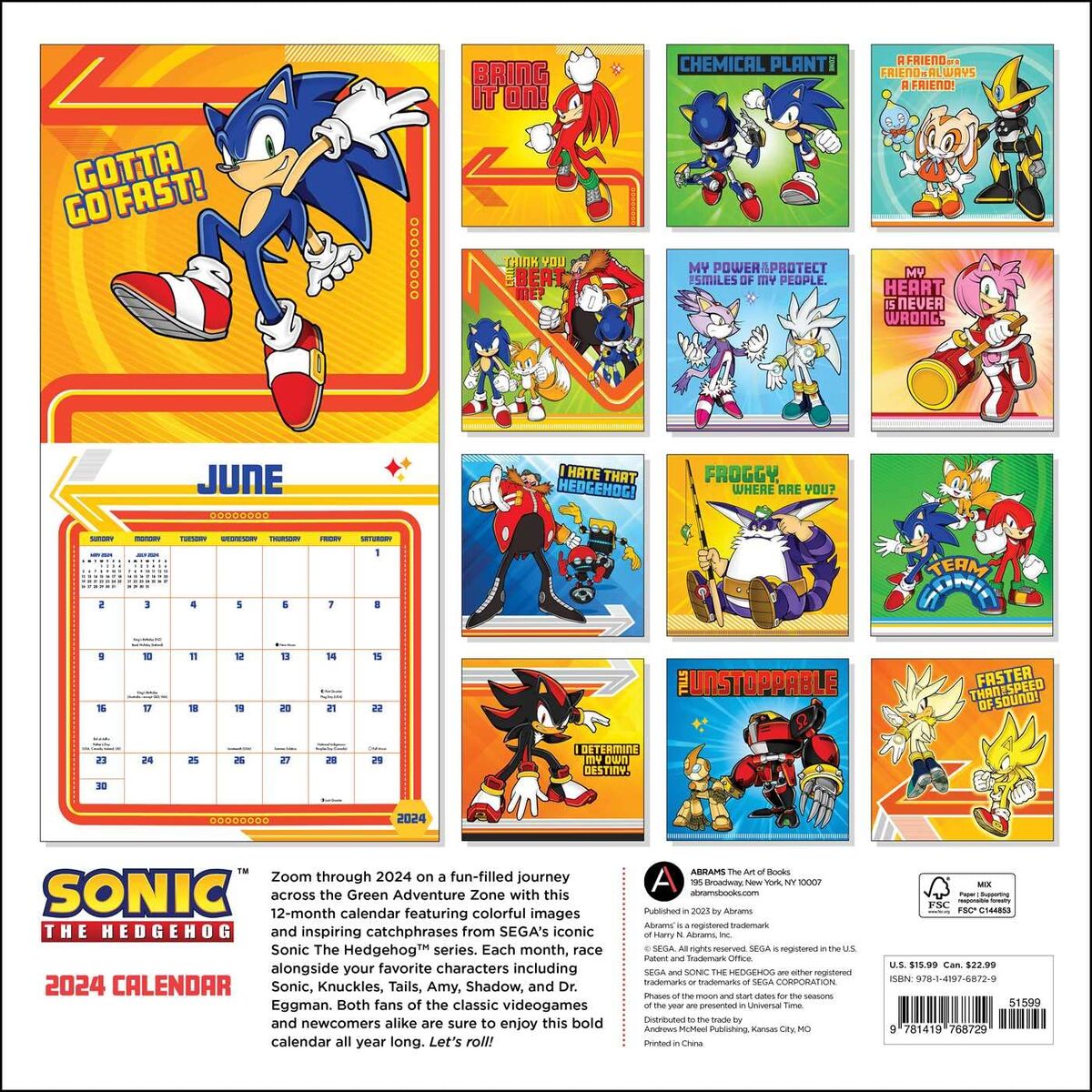 Sonic The Hedgehog 2024 Wall Calendar Sonic Wiki Zone Fandom   1200