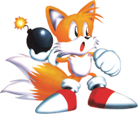 Tails about to toss a Regular Bomb