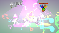 The warp effect appearing when using Chaotix Recital on an Orb Switch's cage, which opens after the enemies are destroyed.