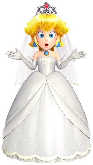 princess peach white dress