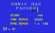 Sonic 1 MS Result Screen