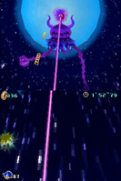 The Nega-Mother Wisp's laser attack.