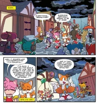 Tails, Amy and Blaze in Barricade Town