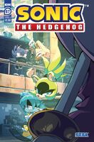 Sonic the Hedgehog #67 (December 2023). Art by Miles Arq.