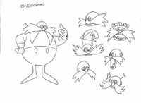 Facial expressions for Dr. Eggman for Sonic the Hedgehog 2.