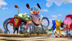 SB S1E04 Buster transformed Eggman Team Sonic