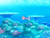 Sonic X Amy swimming underwater ep 9